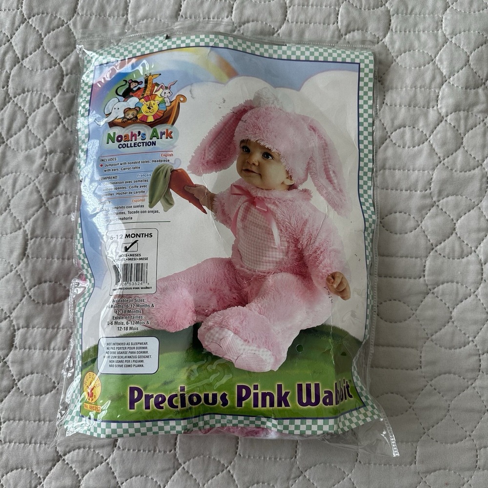Rubies Infant Girls Pink Easter Bunny Rabbit Halloween Costume Size 6-12 Months - Picture 11 of 13